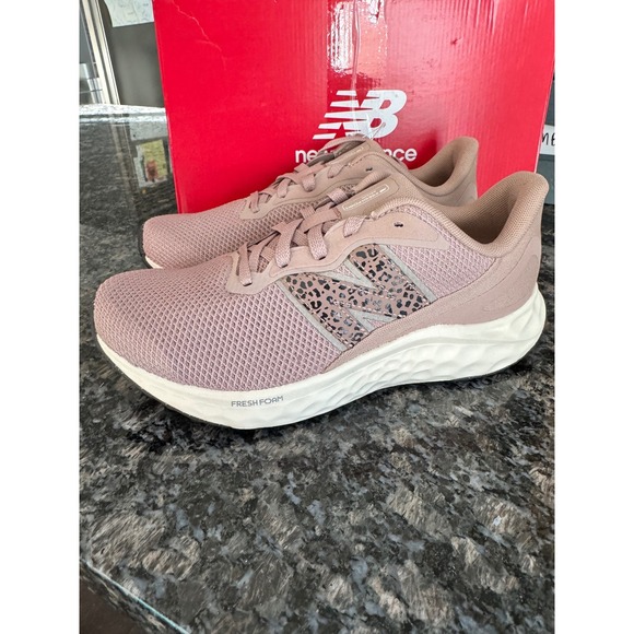 New Balance Shoes - New Balance Fresh Foam Arishi v4 Brown Black Leopard Print Running Shoes wide